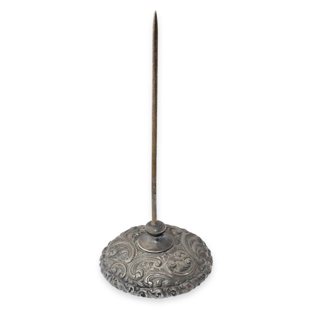 Antique Simpson Hall Miller Receipt Spike / Spindle Quardruple Silver Plate